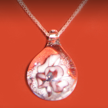Glass Jewelry Crystal Flower Pendant