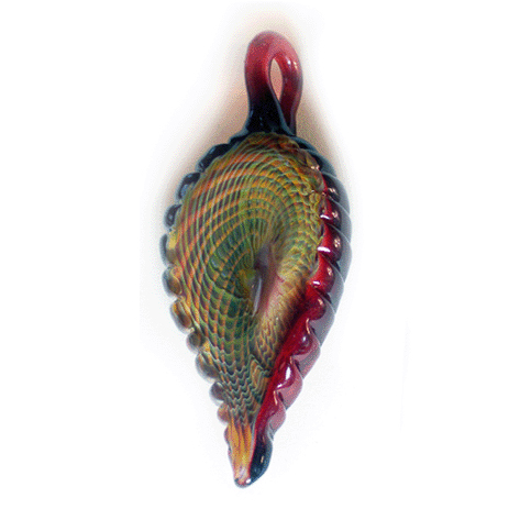 Glass Jewelry leaf pendant