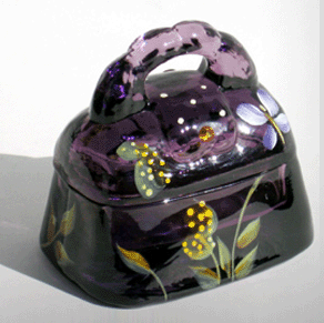 Fenton Designer Purse Trinket Box
