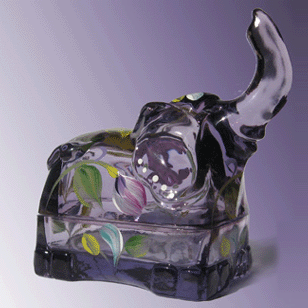 Fenton Elephant Trinket Box