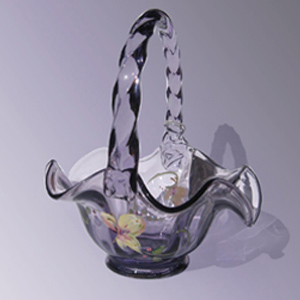 Fenton Floral Arbor Basket