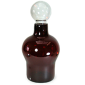 Blenko Bulb Top Decanter Ruby