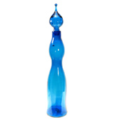 Blenko Oversized Blue Decanter with Russian Style stopper