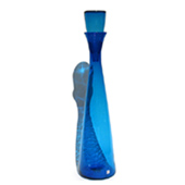 Blenko Oversized Blue Decanter and Vase