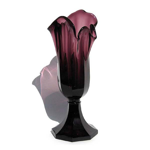 Fenton aubergine Slung vase