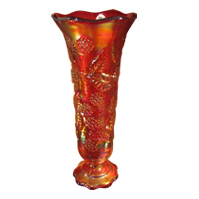 Fenton 2007 collection Ruby Carvinal Rasberry Bud Vase