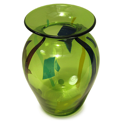 Blenko Kiwi Vase
