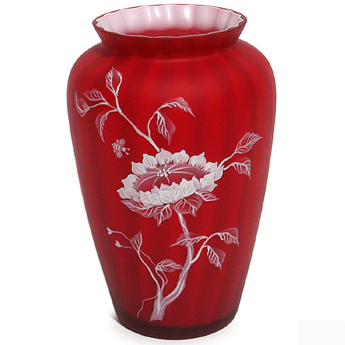 Fenton Sun Flower Vase Connoisseur Collection