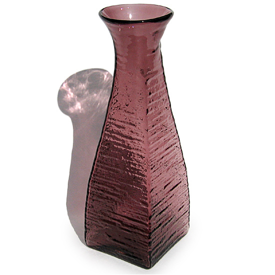 Blenko Textured Square Vase
